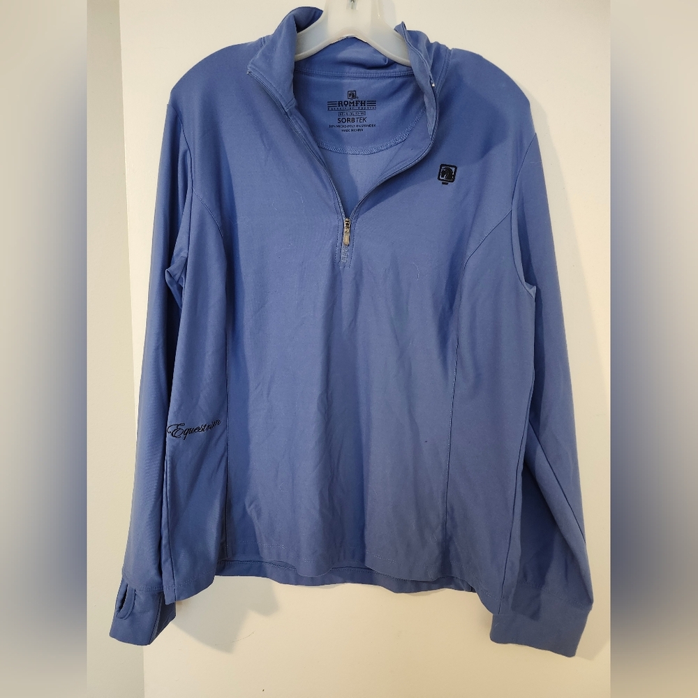 Blue Quarter-Zip Pullover